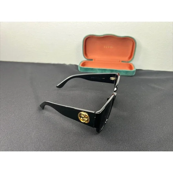 Gucci Acetate Square Frame Sunglasses GG0142SA-001 Black - Picture 8 of 16
